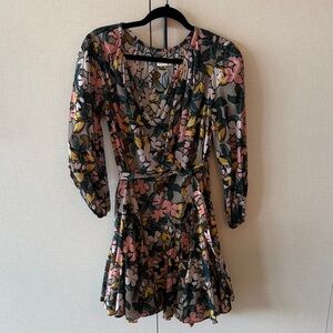 Velvet by Graham & Spencer Multicolor Floral Long Sleeve Dress